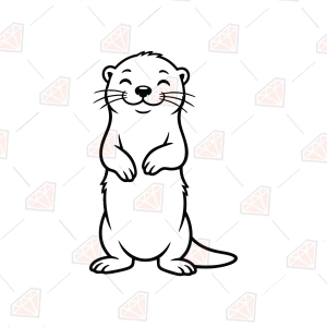 Cute Otter SVG – Cute Otter Cut File for Shirts