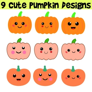 Cute Pumpkins SVG Bundle, Instant Download Halloween Pumpkins SVG Pumpkin SVG