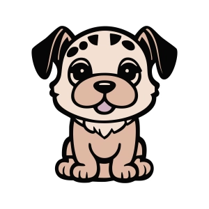 Cute Puppy SVG Clipart Dog SVG