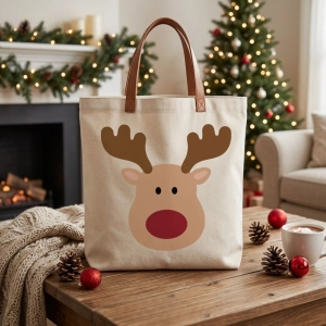Cute Reindeer Face SVG, Christmas Reindeer SVG Design