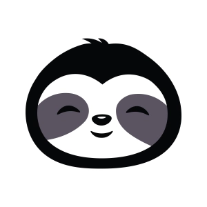 Cute Sloth Face SVG Cut File, Cute Sloth Clipart File Wild & Jungle Animals SVG