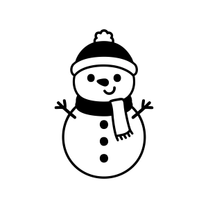 Cute Snowman SVG, Cricut & Silhouette Cut Files