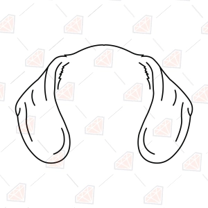 Dachshund Ears Outline SVG, Dog Ear Outline