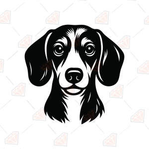 Dachshund Face SVG – Dachshund Dog Head Silhouette