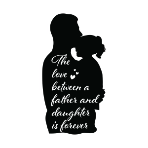 Dad and Daughter SVG, Father Daughter Silhouette SVG Father's Day SVG