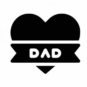 Dad Heart SVG Cut Files, Father's Day Design Father's Day SVG