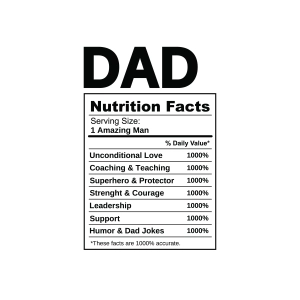 Dad Nutrition Facts SVG, Dad SVG Dad SVG