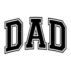 Dad SVG with Varsity Font, Father's Day SVG Shirt Father's Day SVG