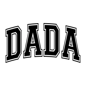 Dada SVG with Varsity Font, Dada Shirt SVG Father's Day SVG
