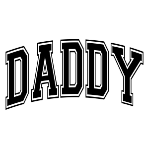 Daddy SVG with Varsity Font, Dad SVG Files for Cricut Father's Day SVG