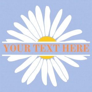 Daisy Monogram SVG, Flower Split SVG Vector Daisy SVG