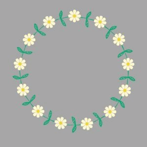 Daisy Wreath SVG, Flower Wreath SVG Vector File Flower SVG