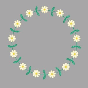 Daisy Wreath SVG, Flower Wreath SVG Vector File Daisy SVG