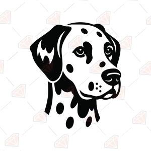 Dalmatian Face SVG – Dalmatian Dog Head Cut File