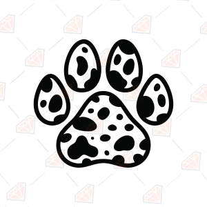 Dalmatian Paw Print SVG – Dog Paw Clipart