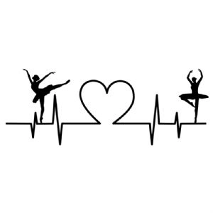 Ballet Dance Heartbeat SVG, Dancer SVG Cut File Vector Objects