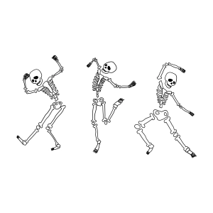 Dancing Skeletons SVG, Funny Skeletons SVG Instant Download Halloween SVG