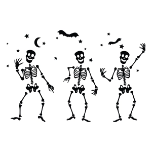 Dancing Skeletons SVG, Halloween Skeletons Dance SVG Halloween SVG