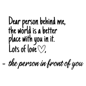 Dear Person Behind Me SVG, Shirt Design T-shirt SVG