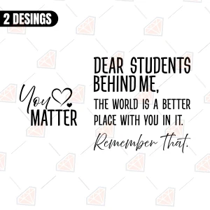 Dear Students Behind Me SVG, Teacher SVG Teacher SVG