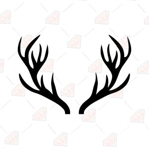 Deer Antler SVG, Cut & Clipart File