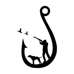 Hook SVG with a Hunter, Duck Hunting SVG Shirt Wild & Jungle Animals SVG