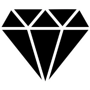 Diamond SVG, Diamond Black Colored Vector Files Symbols