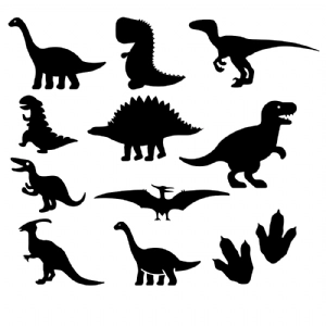 Dinosaurus Bundle SVG, Dinosaurus Silhouette Cut Files Cartoons