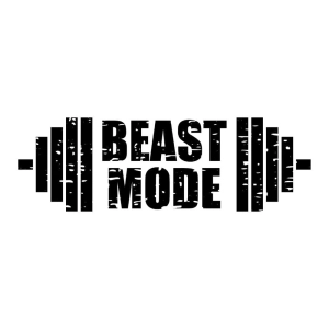 Distressed Beast Mode SVG Cut File, Instant Download Fitness SVG