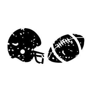 Distressed Football Helmet and Ball SVG Football SVG