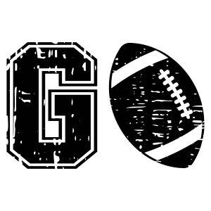 Distressed Go American Football SVG Design, Go Football SVG Football SVG