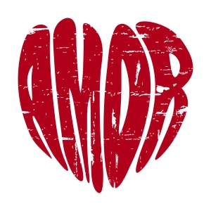 Distressed Heart Shaped Amor PNG, Trendy Amor SVG Valentine's Day SVG