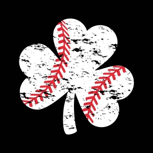 Distressed Shamrock Baseball SVG, Cut File, PNG St Patrick's Day SVG