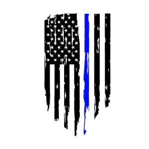 Distressed Thin Blue Line Flag SVG, USA Distressed Flag Cutfile USA SVG