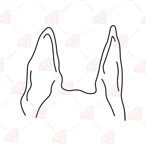 Doberman Ears SVG – Dog Ear Cut File
