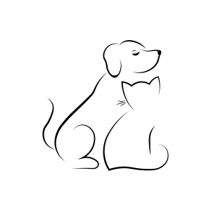 Dog and Cat Outline Line Art SVG, PNG, Cricut Files Dog SVG