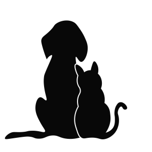 Dog and Cat Together Silhouette SVG Dog SVG