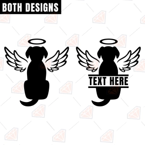 Dog Angel Wings SVG,  Dog SVG with Wings