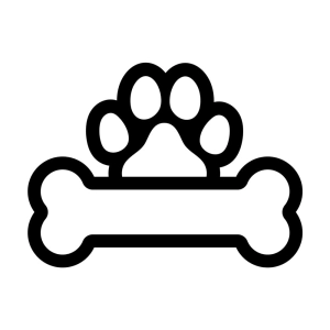 Dog Bone Monogram SVG, Monogram Paw Print SVG Dog SVG