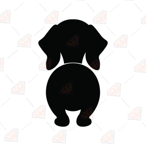 Dog Butt Silhouette SVG Cut File