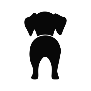 Dog Butt SVG, Funny Dog Silhouette Vector File Dog SVG