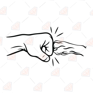 Dog Dad Fist Bump SVG – Dog Dad Cut File
