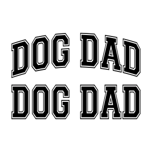 Dog Dad SVG with Varsity Font Dad SVG
