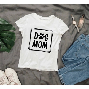 Dog Mom Square Frame SVG Cut Files Mom SVG