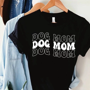 Dog Mom SVG, Retro Wavy Dog Mom SVG Vector Files Mom SVG