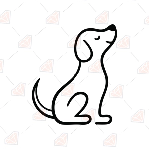 Dog Outline SVG – Dog Line Art Cut File