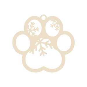 Dog Paw Print Christmas Ornament SVG Cut File Christmas SVG