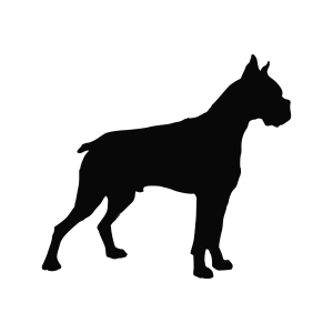 Boxer Dog Silhouette SVG, Cut file Dog SVG