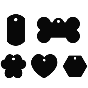 Dog Tag Template SVG Bundle, Dog Tag SVG Files Dog SVG