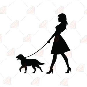 Dog Walking SVG – Dog Walker Silhouette